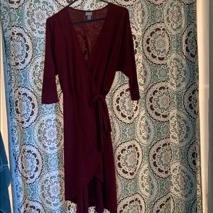 Women’s size small Burgundy wrap dress